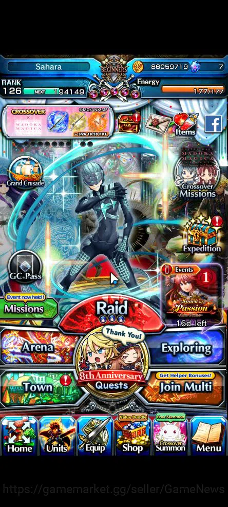 Grand Summoners Accounts Global|Rank 126|1 Sp.Art+93 RGB|34 Ascend|[Inumuta image 5