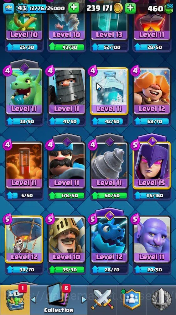 Clash Royale Accounts Lv 43|Trophy 9530|KTL 14|Limited Skin|Card 121|1 H image 10