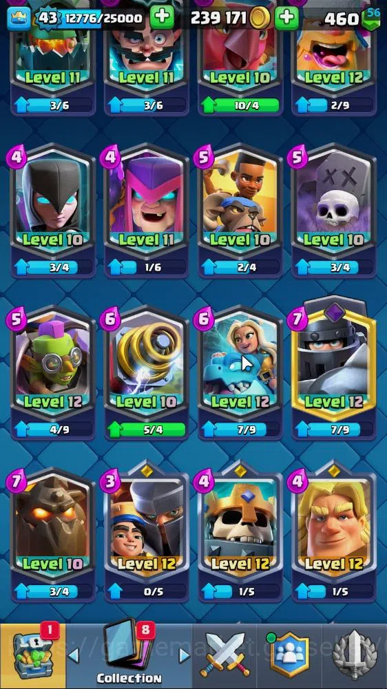 Clash Royale Accounts Lv 43|Trophy 9530|KTL 14|Limited Skin|Card 121|1 H image 12