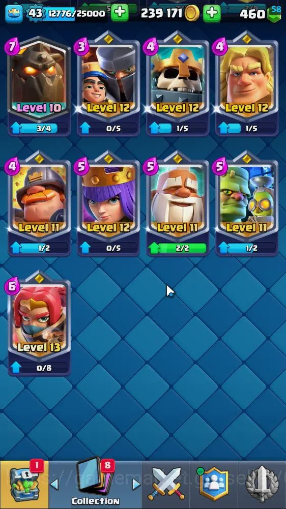 Clash Royale Accounts Lv 43|Trophy 9530|KTL 14|Limited Skin|Card 121|1 H image 13