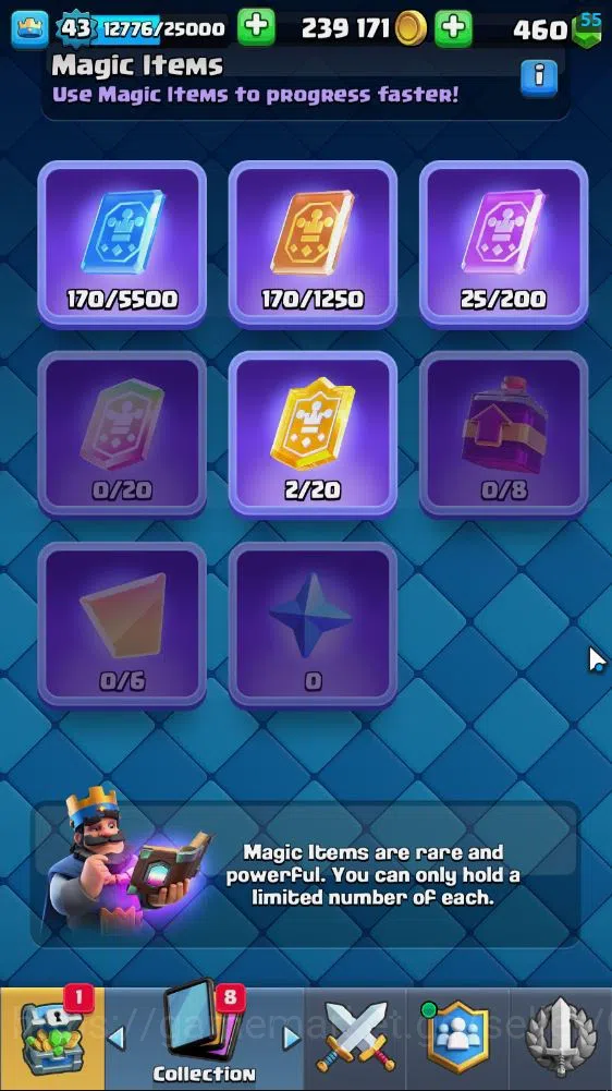 Clash Royale Accounts Lv 43|Trophy 9530|KTL 14|Limited Skin|Card 121|1 H image 14