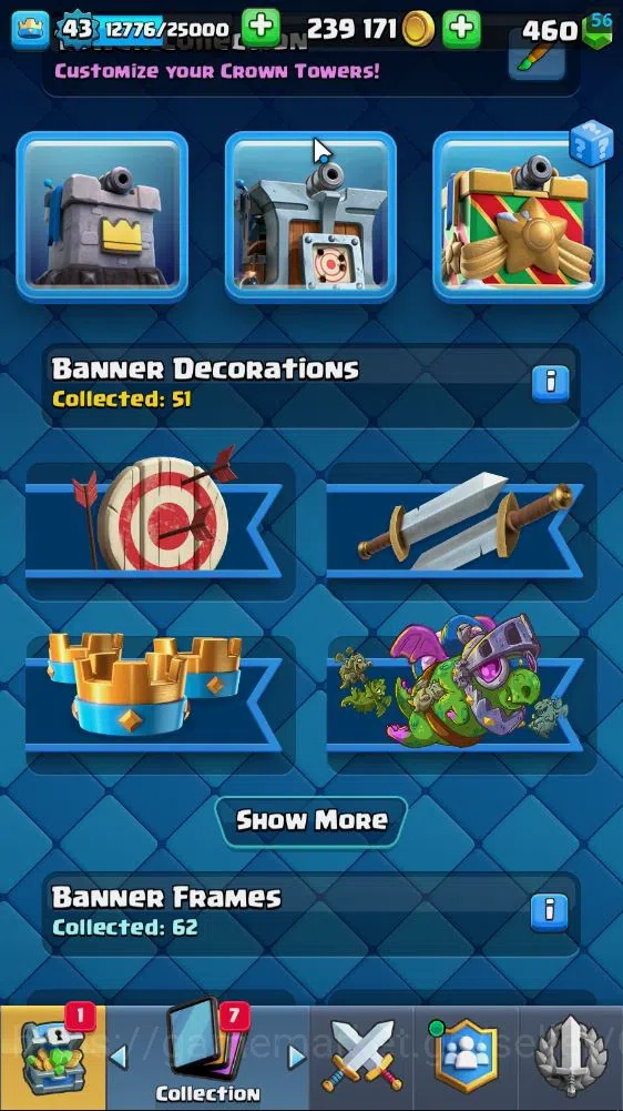 Clash Royale Accounts Lv 43|Trophy 9530|KTL 14|Limited Skin|Card 121|1 H image 16