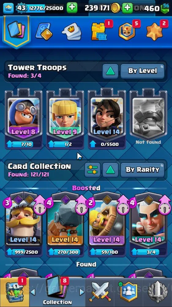 Clash Royale Accounts Lv 43|Trophy 9530|KTL 14|Limited Skin|Card 121|1 H image 4