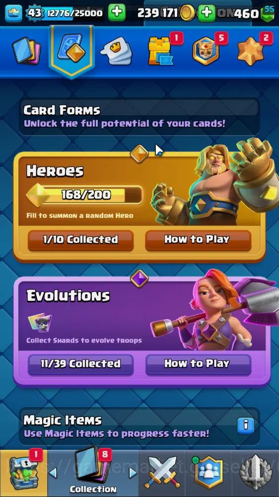 Clash Royale Accounts Lv 43|Trophy 9530|KTL 14|Limited Skin|Card 121|1 H image 5