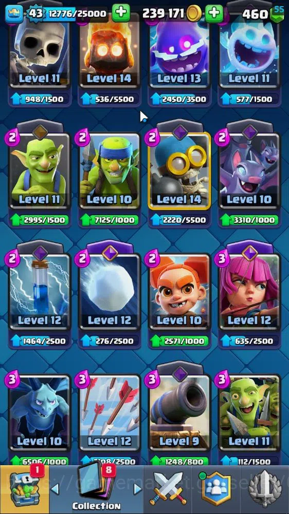 Clash Royale Accounts Lv 43|Trophy 9530|KTL 14|Limited Skin|Card 121|1 H image 6