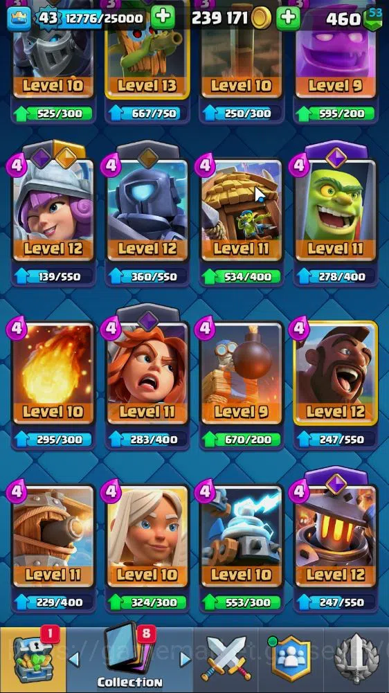 Clash Royale Accounts Lv 43|Trophy 9530|KTL 14|Limited Skin|Card 121|1 H image 8