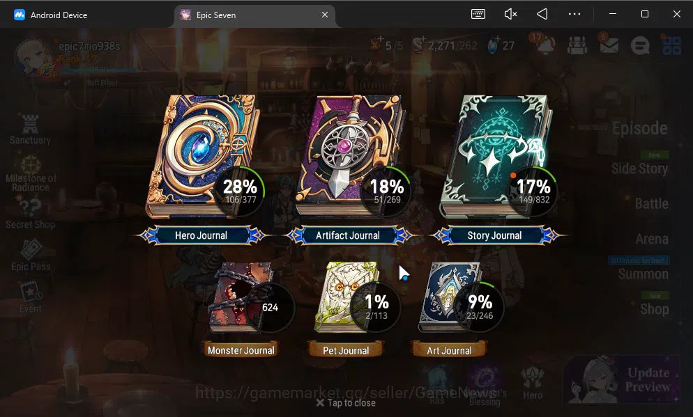 Epic Seven Accounts GLOBAL UNVERIF|New Era|5 ML(LH Cermia,SC Taeyou,Zi image 11