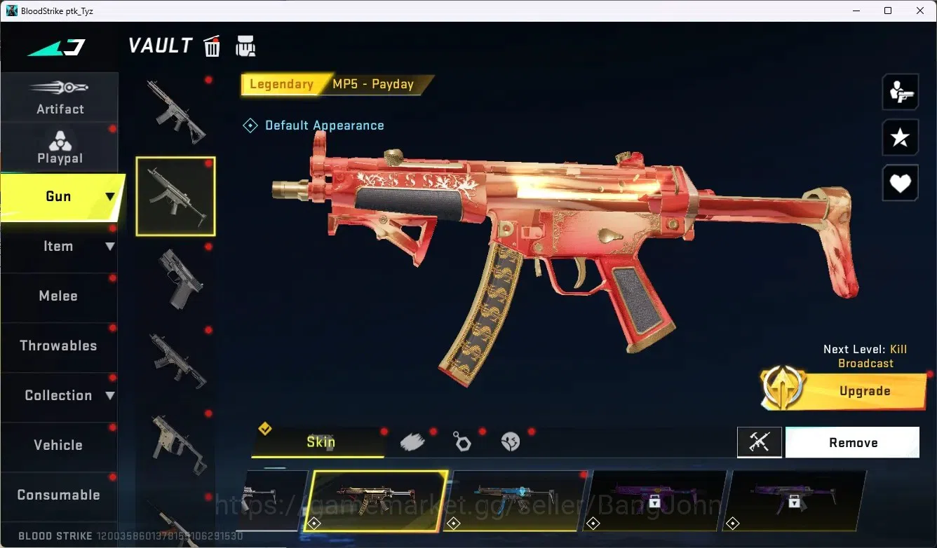 Blood Strike Accounts ASIA|1 Ultra Melee Talon Knife-Sanctum|1 Evo:Fal-E image 5