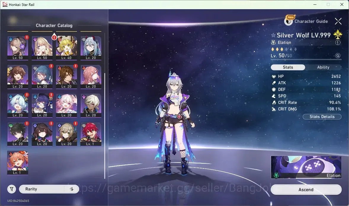 Honkai Star Rail Accounts ASIA | TL 35 | 5 LIMIT | HUO HUO | SILVER WOLF | S image 2