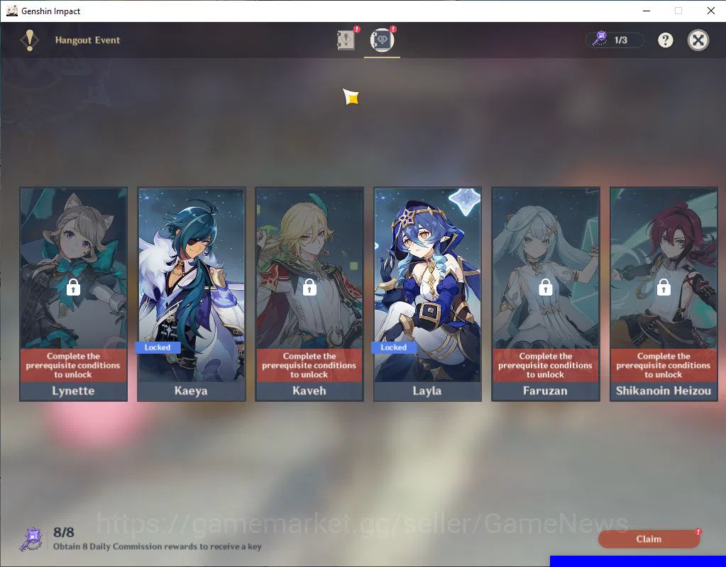 Genshin Impact Accounts Mid Game ASIA|AR 54|4 Limited +1(5*Weapon)|[Arataki Itto+sign],Flins,Xilonen,Chiori|MC Male|Take 13