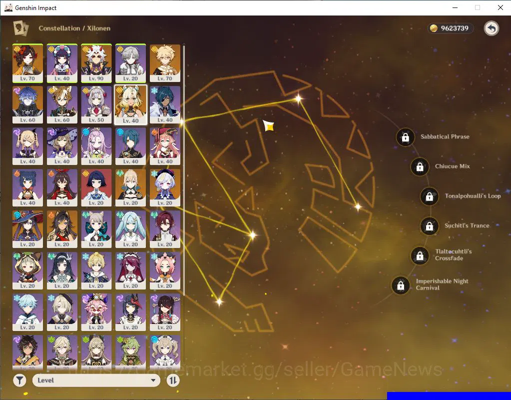 Genshin Impact Accounts Mid Game ASIA|AR 54|4 Limited +1(5*Weapon)|[Arataki Itto+sign],Flins,Xilonen,Chiori|MC Male|Take 4