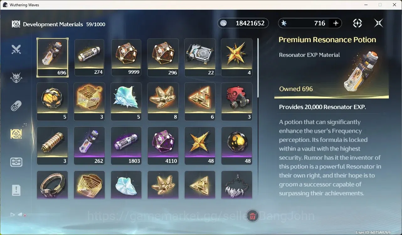Wuthering Waves Accounts Starter EU|UL 49|Rank 5|1 Char Limited[Yangyang:Xuanling Rc4]+Sign|716 Astrite|Mc Female | TakeMail 11