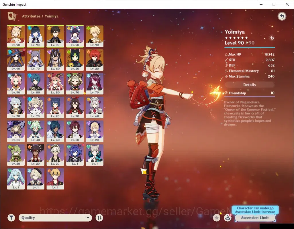 Genshin Impact Accounts ASIA|AR 56|4 Limited+4 (*5Weap)|Yoimiya,Yelan,Zhon image 3