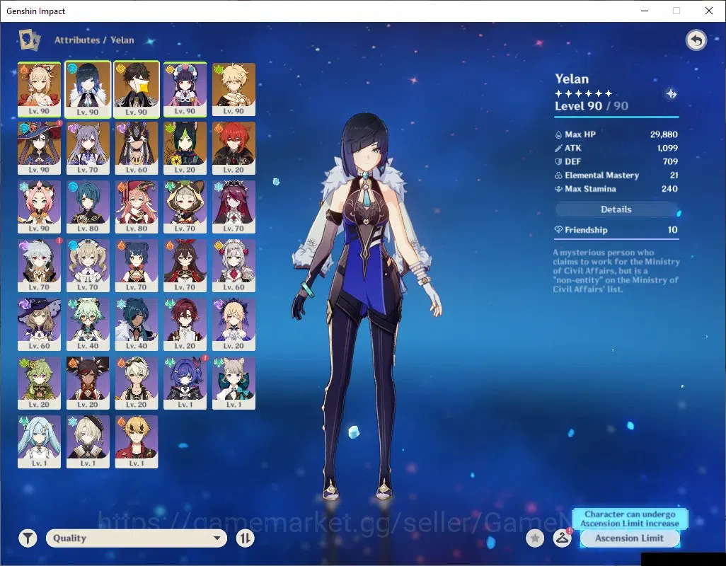 Genshin Impact Accounts ASIA|AR 56|4 Limited+4 (*5Weap)|Yoimiya,Yelan,Zhon image 4