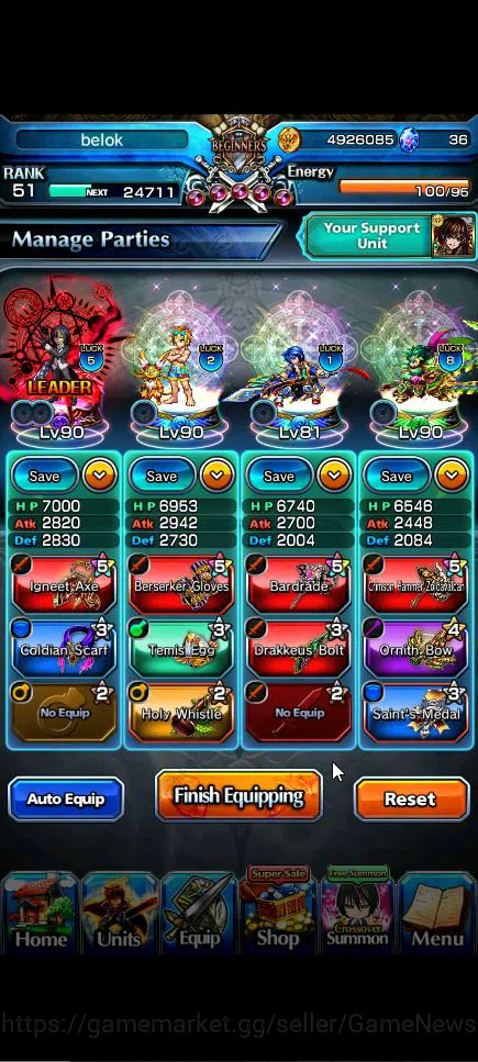 Grand Summoners Accounts Global|Rank 38|4 Ascend+3 TW|(Dablo,Shizu,Veldora) image 12