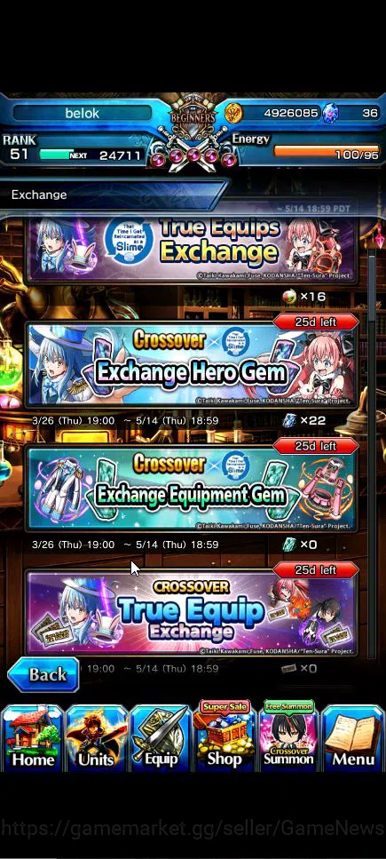 Grand Summoners Accounts Global|Rank 38|4 Ascend+3 TW|(Dablo,Shizu,Veldora) image 3