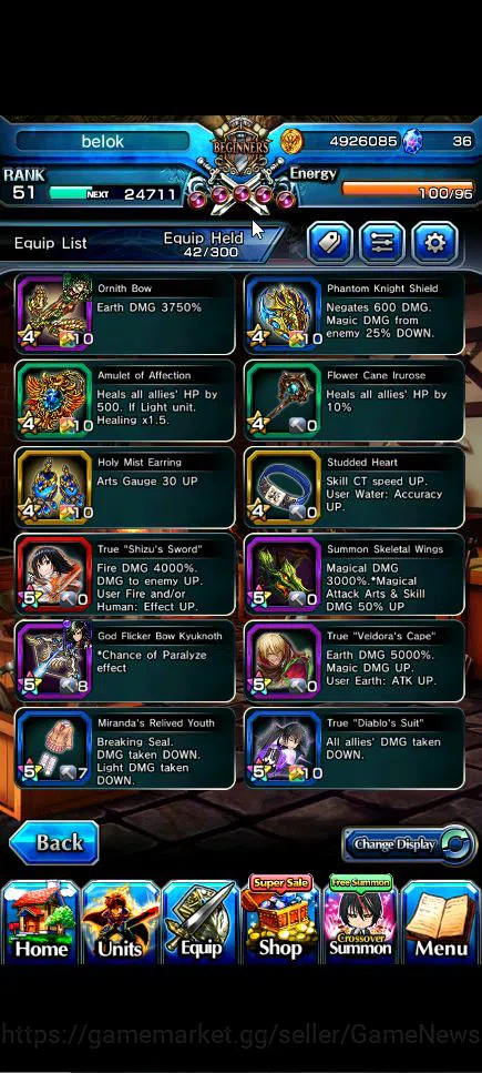Grand Summoners Accounts Global|Rank 38|4 Ascend+3 TW|(Dablo,Shizu,Veldora) image 5