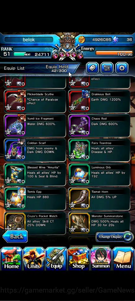 Grand Summoners Accounts Global|Rank 38|4 Ascend+3 TW|(Dablo,Shizu,Veldora) image 7