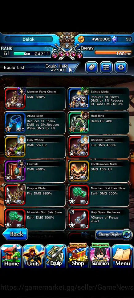 Grand Summoners Accounts Global|Rank 38|4 Ascend+3 TW|(Dablo,Shizu,Veldora) image 8