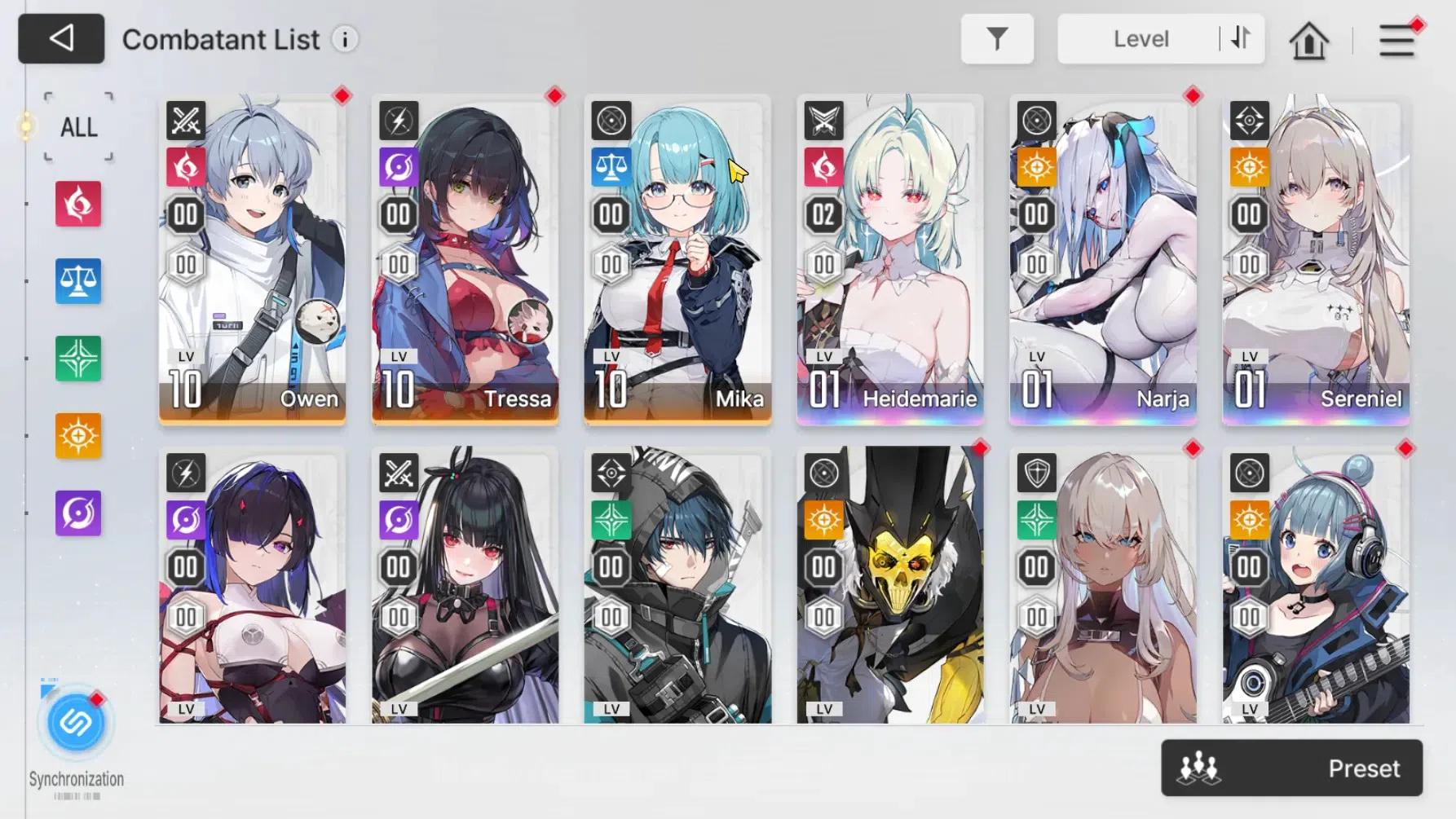 Chaos Zero Nightmare Accounts Global|Lv 53 | 4 Limit HeidemarieEM2,NarjaEM1,Sere image 8