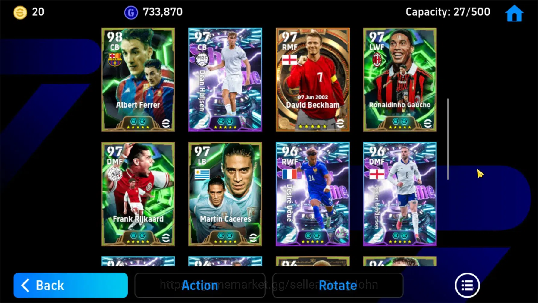 eFootball Accounts Android |PW 3223|Bigtme Beckham|Epic Pele,Ibrahimo image 5