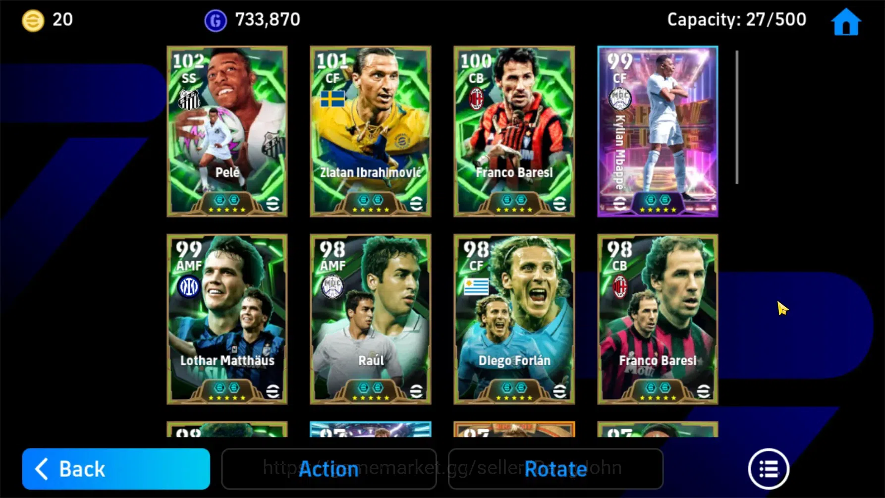 eFootball Accounts Android |PW 3223|Bigtme Beckham|Epic Pele,Ibrahimo image 6