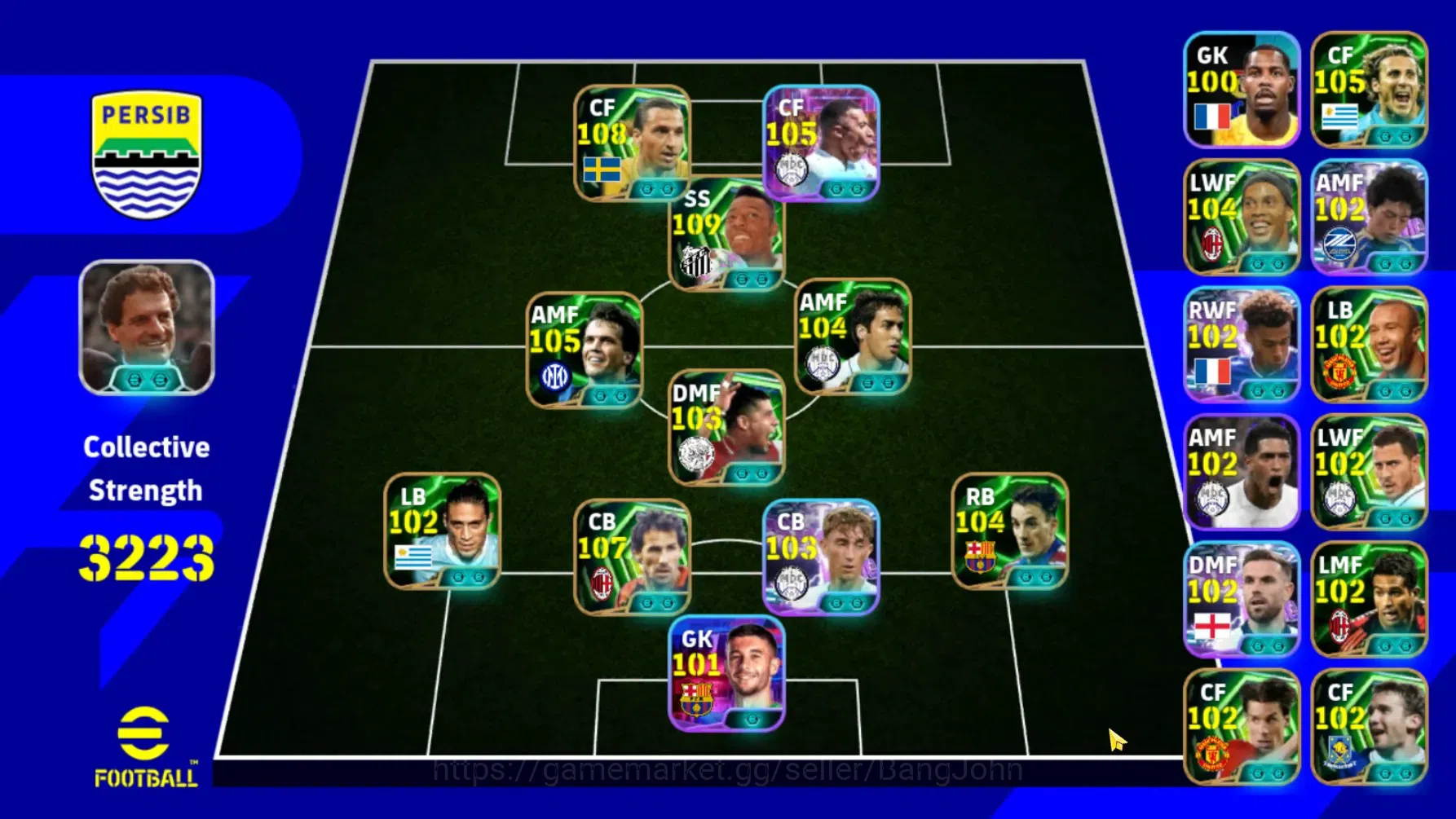 eFootball Accounts Android |PW 3223|Bigtme Beckham|Epic Pele,Ibrahimo image 8