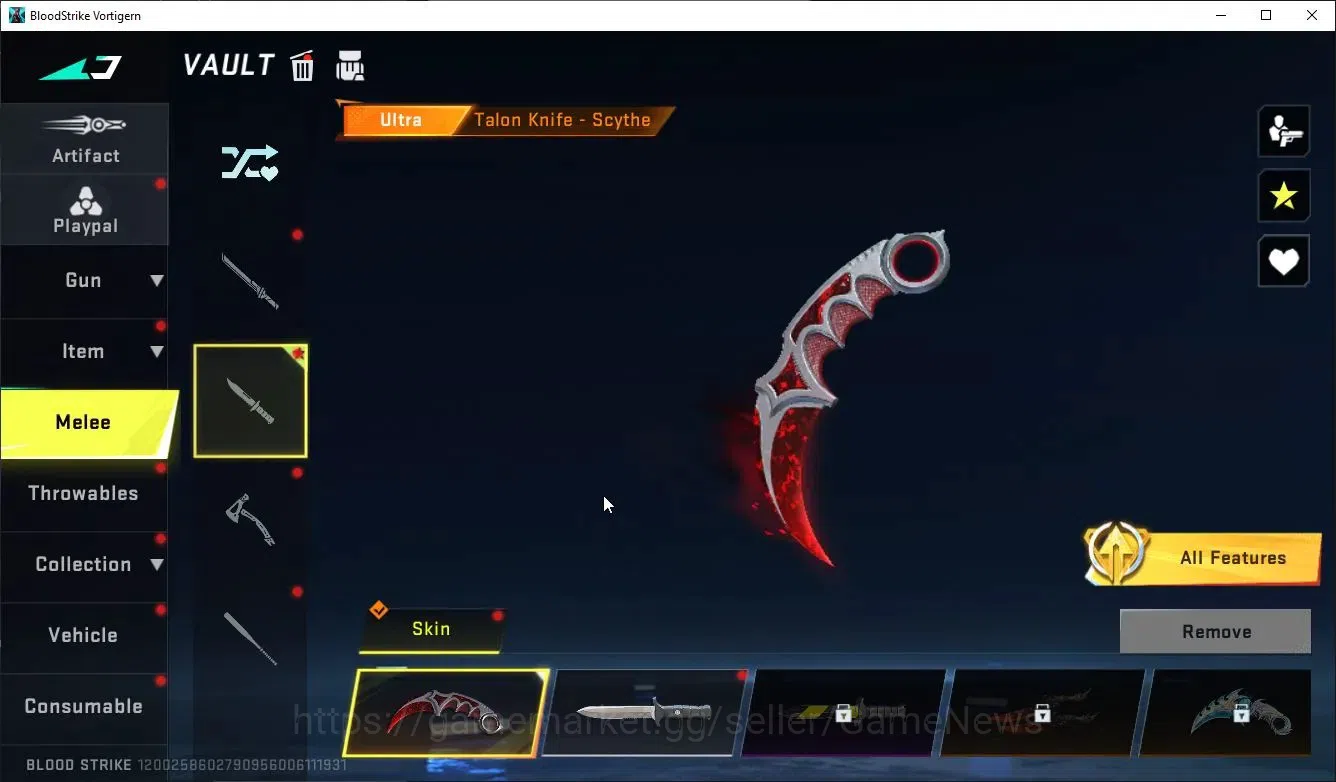 Blood Strike Accounts ASIA|ETERNAL Zero+MELEE TalonKnife,Collab 7DS M4A1 image 9
