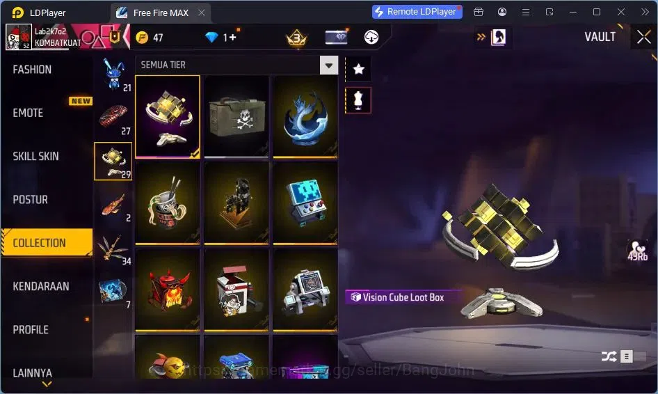 Free Fire Accounts Indonesia | Vault 93 | EVO SG-STERLING | EVO-P90 G image 10