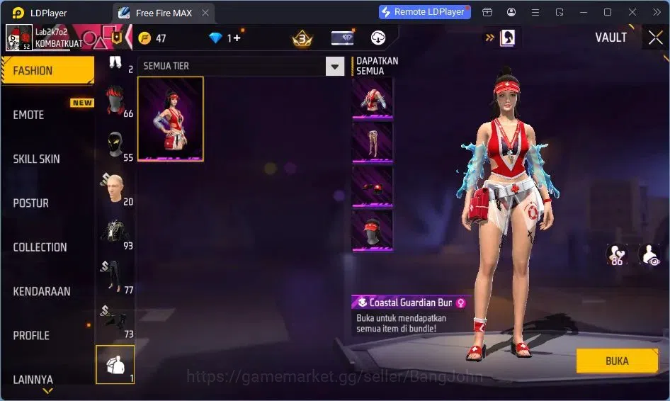 Free Fire Accounts Indonesia | Vault 93 | EVO SG-STERLING | EVO-P90 G image 14