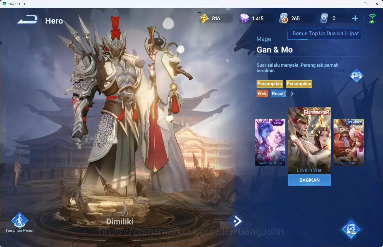 Honor of Kings Accounts Global | 163H 46S | Event Hou Yi, Event Gan & Mo | image 4