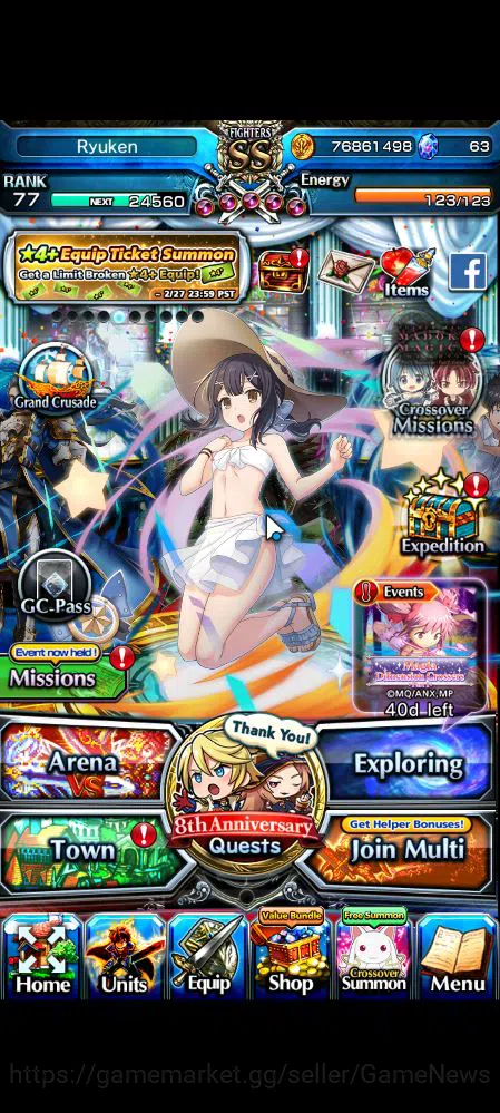 Grand Summoners Accounts Mid-Game Global|Rank 77|39 RGB|22 Ascend|RoyTW,Summer Miyu,ToumaTW,ChloeTW,HP IsliidTW,Pencilgon,WH