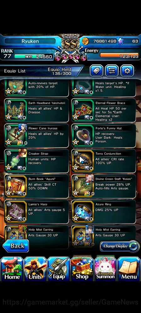 Grand Summoners Accounts Mid-Game Global|Rank 77|39 RGB|22 Ascend|RoyTW,Summer Miyu,ToumaTW,ChloeTW,HP IsliidTW,Pencilgon,WH 10