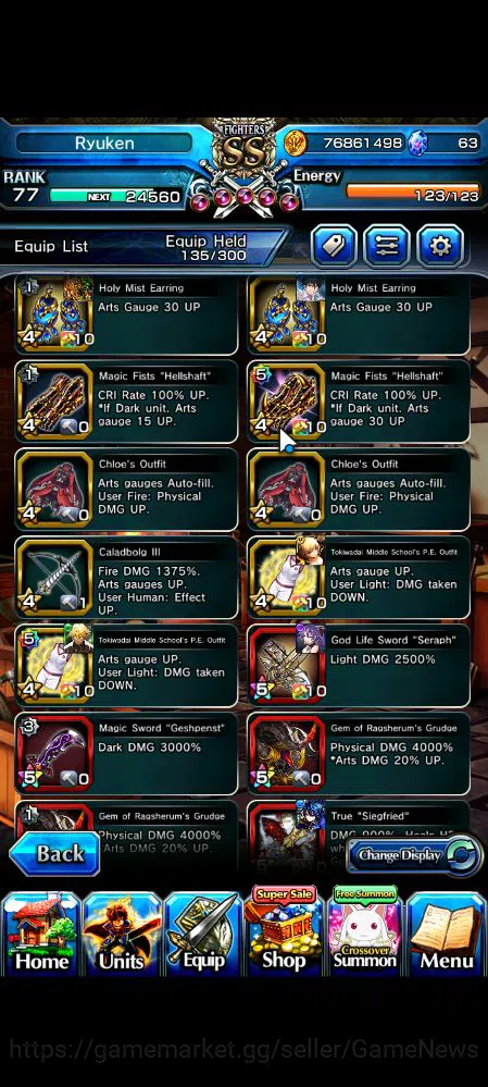 Grand Summoners Accounts Mid-Game Global|Rank 77|39 RGB|22 Ascend|RoyTW,Summer Miyu,ToumaTW,ChloeTW,HP IsliidTW,Pencilgon,WH 11