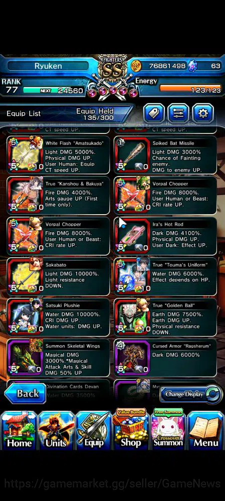 Grand Summoners Accounts Mid-Game Global|Rank 77|39 RGB|22 Ascend|RoyTW,Summer Miyu,ToumaTW,ChloeTW,HP IsliidTW,Pencilgon,WH 13