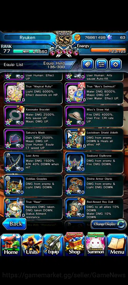 Grand Summoners Accounts Mid-Game Global|Rank 77|39 RGB|22 Ascend|RoyTW,Summer Miyu,ToumaTW,ChloeTW,HP IsliidTW,Pencilgon,WH 15