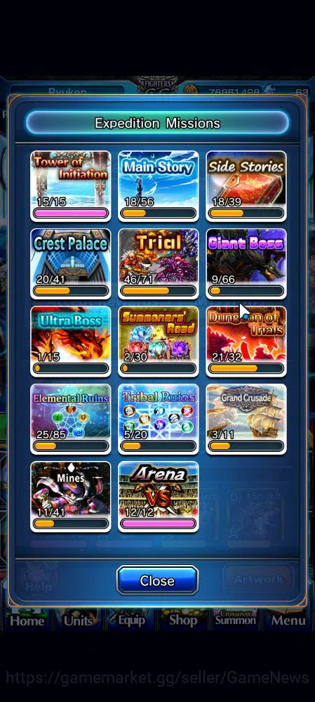 Grand Summoners Accounts Mid-Game Global|Rank 77|39 RGB|22 Ascend|RoyTW,Summer Miyu,ToumaTW,ChloeTW,HP IsliidTW,Pencilgon,WH 16