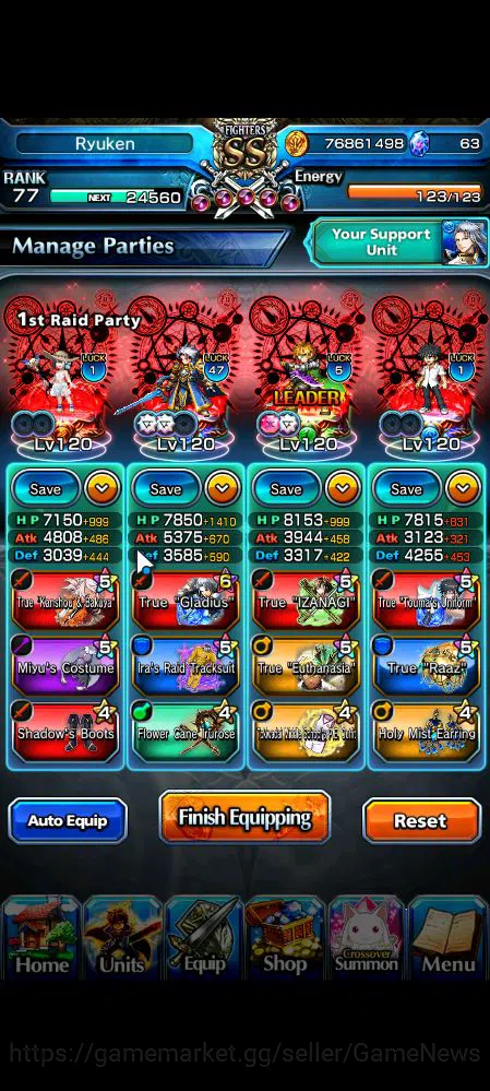 Grand Summoners Accounts Mid-Game Global|Rank 77|39 RGB|22 Ascend|RoyTW,Summer Miyu,ToumaTW,ChloeTW,HP IsliidTW,Pencilgon,WH 3