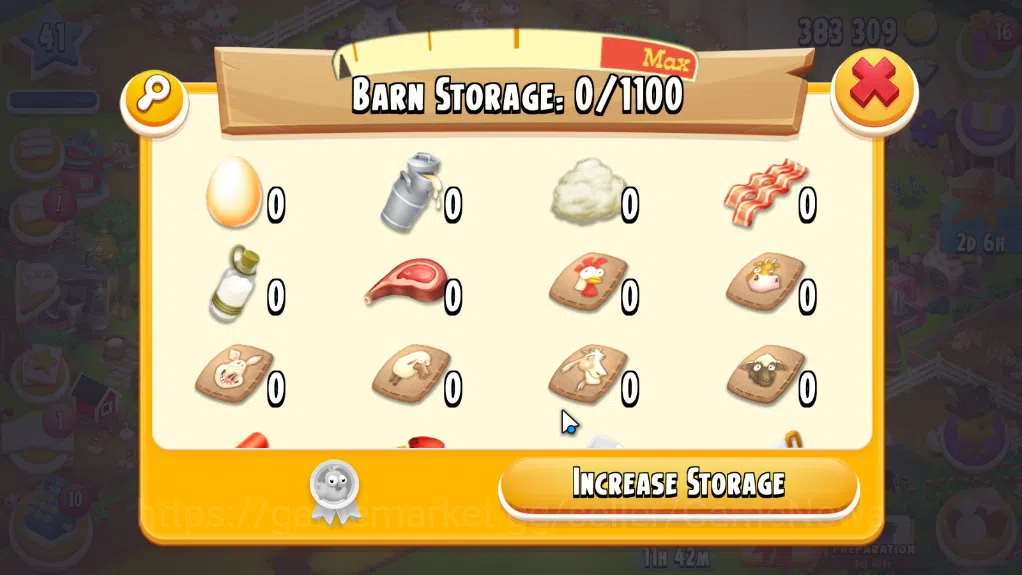 Hay Day Accounts Level 41| Barn Storage 1100 + Silo Storage 650 | 383k Coins,14 Dm |CN ON|Log Supercell ID|Take Email|Check 7