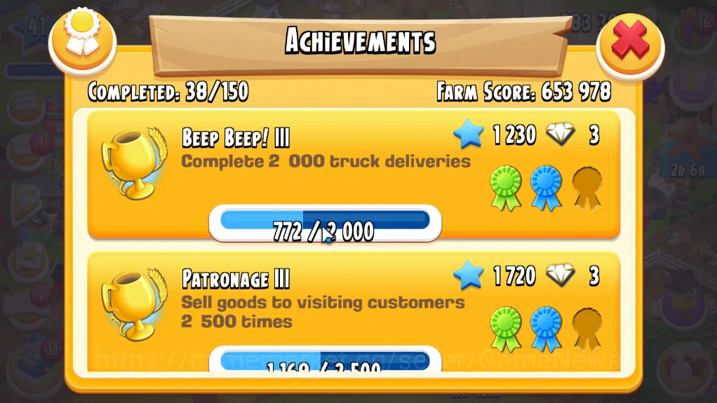 Hay Day Accounts Level 41| Barn Storage 1100 + Silo Storage 650 | 383k Coins,14 Dm |CN ON|Log Supercell ID|Take Email|Check 8