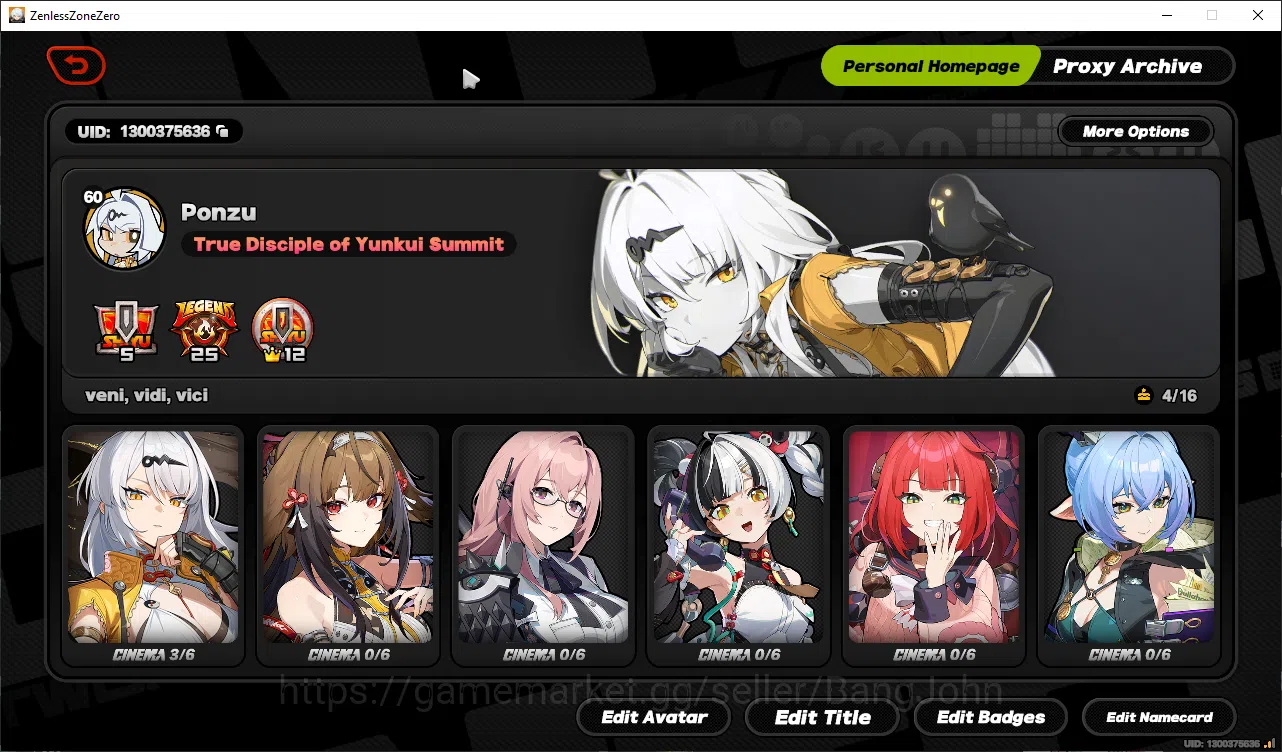 ASIA | Lvl 60 | Yixuan M3 sign, Ye shunguan sign, Yanagi, Zhao, Yuzuha, Ju fufu, Astra, Jane, etc 2 skin, 13 EMT, 6k Polychrome, MC BelleZZZ11B Zenless Zone Zero Others ASIA | Lvl 60 | Yixuan M3 sign, Ye shunguan sign, image 1