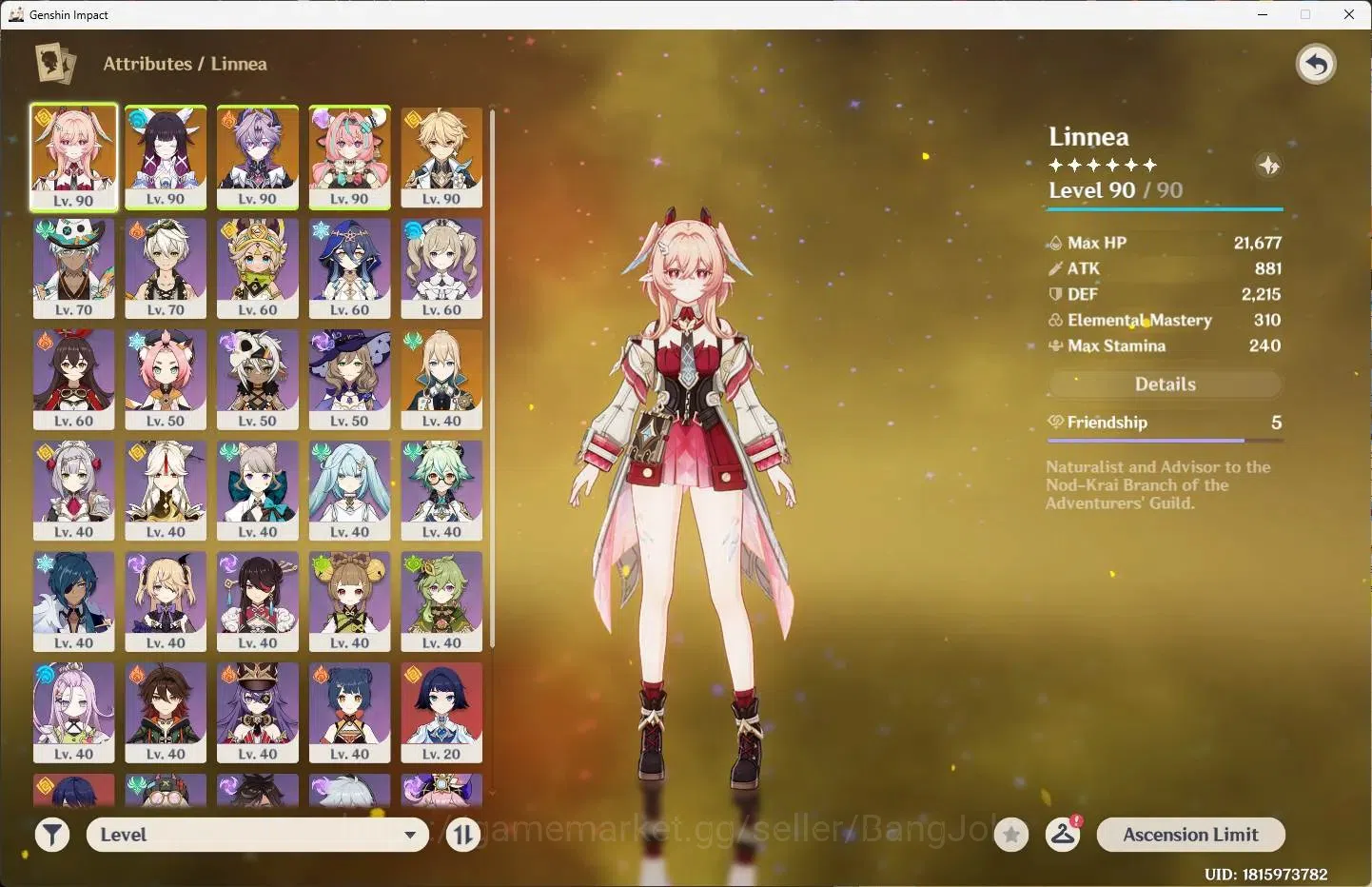 Genshin Impact Accounts ASIA | AR 55|4 Limit+2 Sign|Linnea,Columbina,Durin image 2