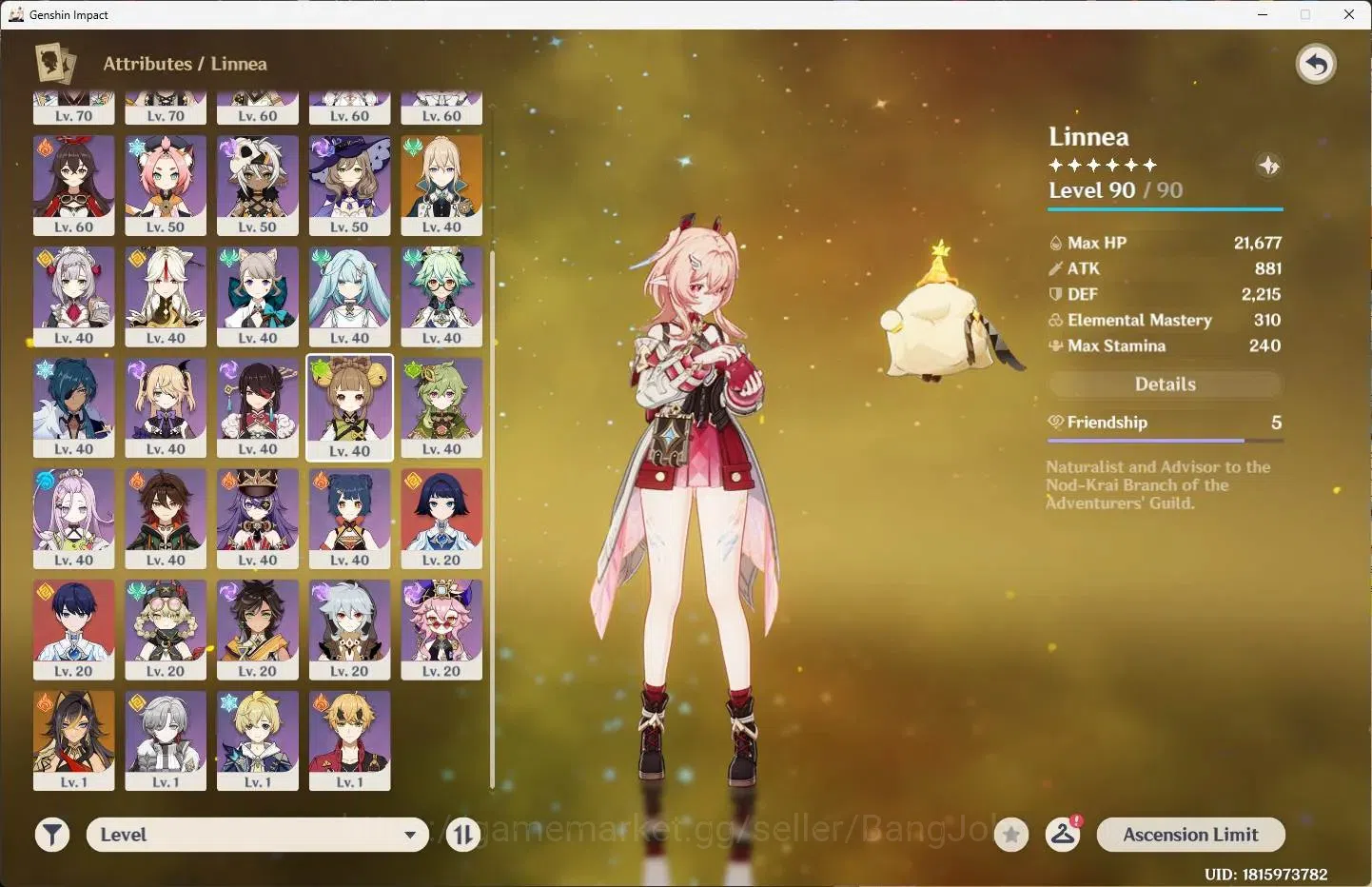 Genshin Impact Accounts ASIA | AR 55|4 Limit+2 Sign|Linnea,Columbina,Durin image 3