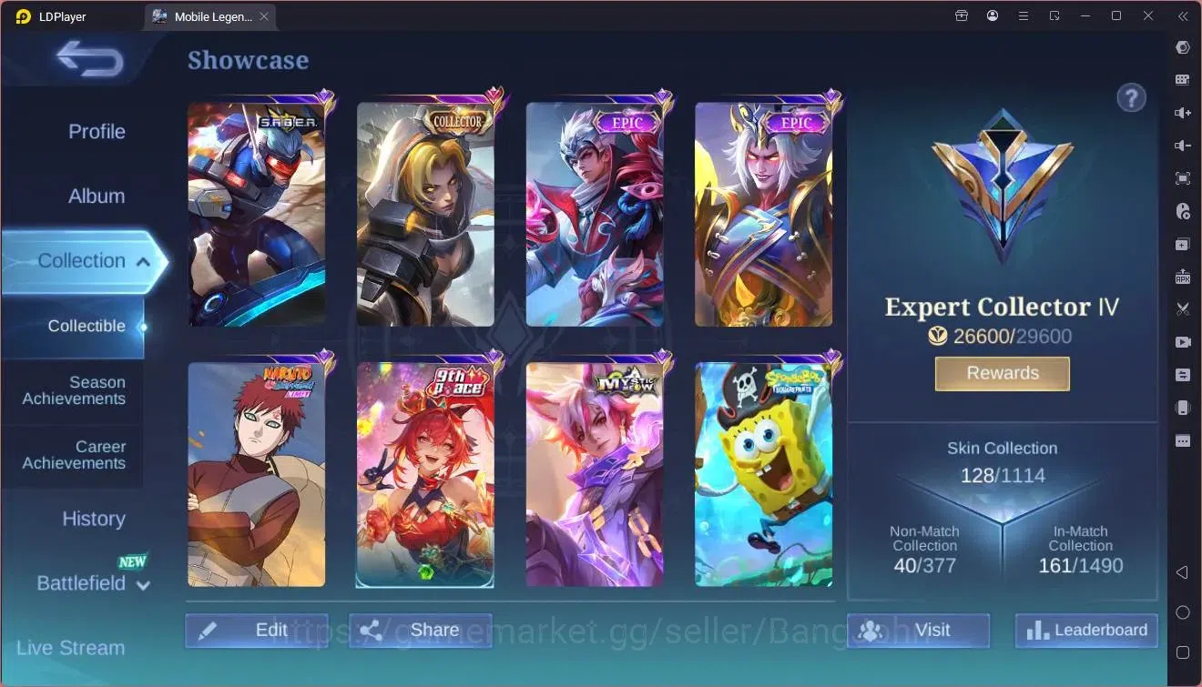 Mobile Legends: Bang Bang Accounts Global|Hero 92|Skin 128|Expert|CC Natalia|9th Fann image 2