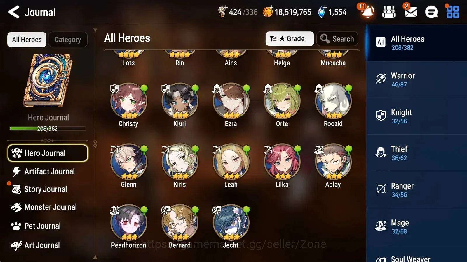 Epic Seven Accounts High-End ASIA|40 ML (TA Coli, A. Ludwig, CM Laika Etc.)|PoH ON|SS 1.5K|Automaton Tower Conquered, Abyss 13