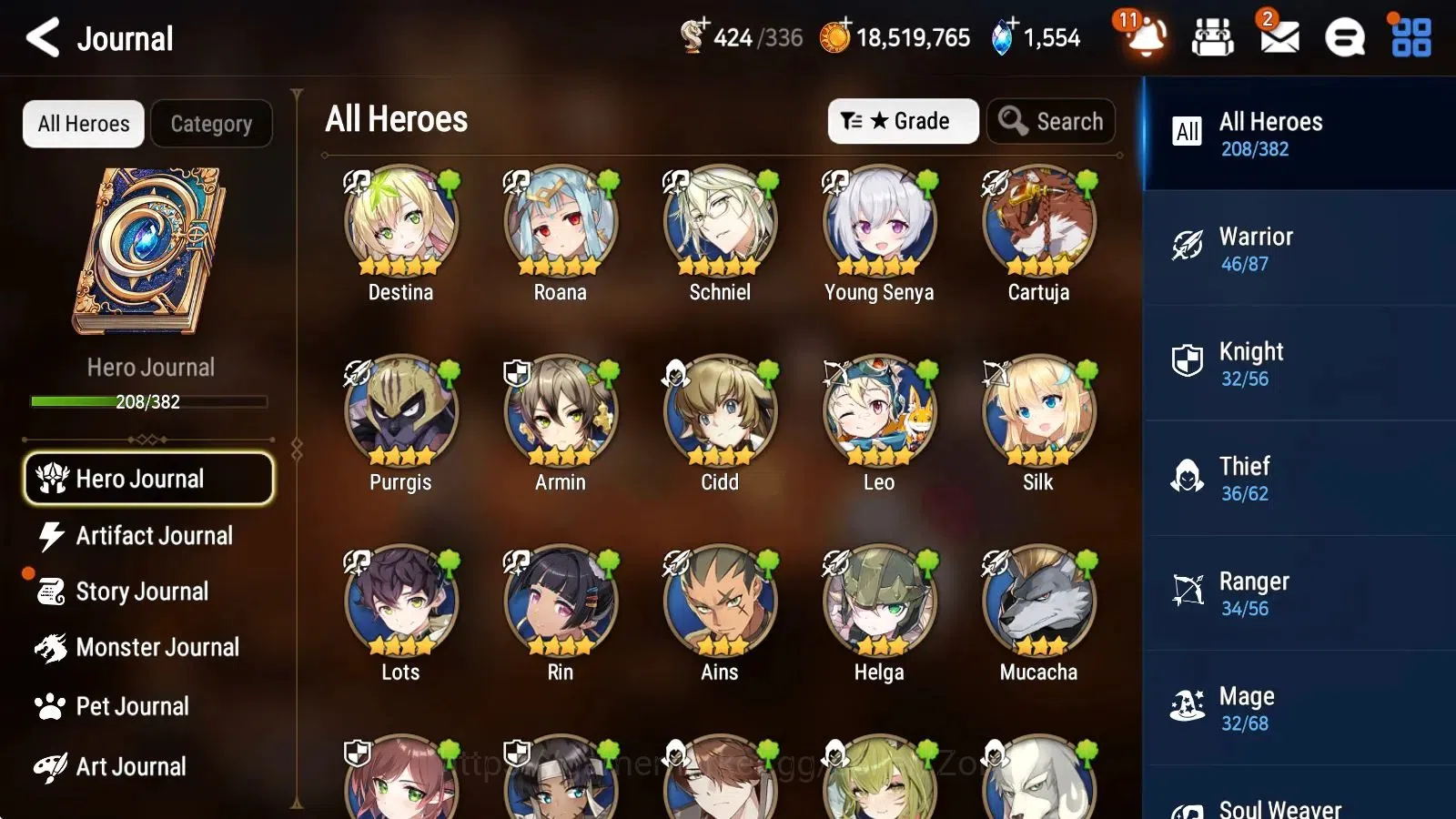 Epic Seven Accounts High-End ASIA|40 ML (TA Coli, A. Ludwig, CM Laika Etc.)|PoH ON|SS 1.5K|Automaton Tower Conquered, Abyss 14