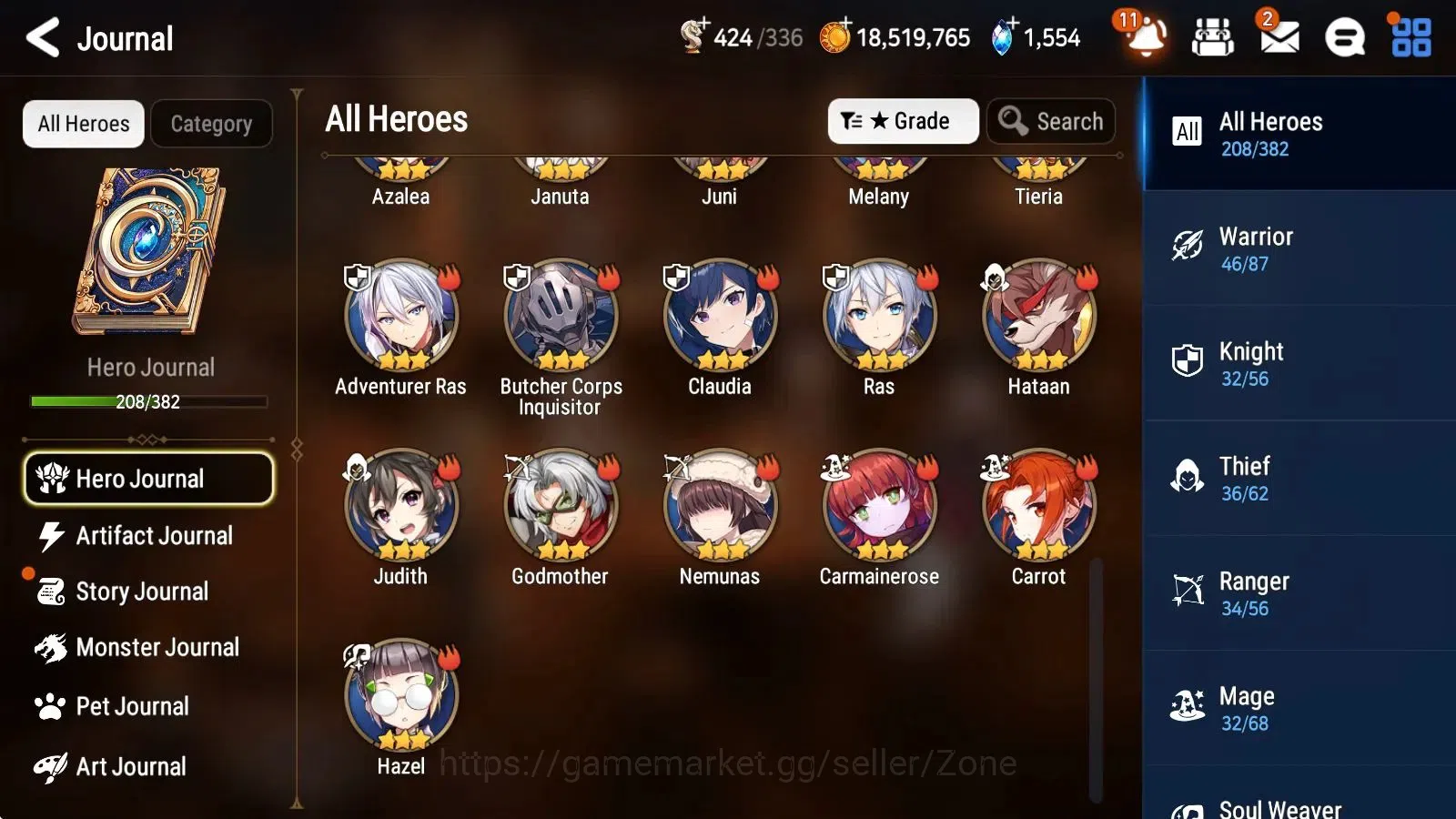 Epic Seven Accounts High-End ASIA|40 ML (TA Coli, A. Ludwig, CM Laika Etc.)|PoH ON|SS 1.5K|Automaton Tower Conquered, Abyss 19