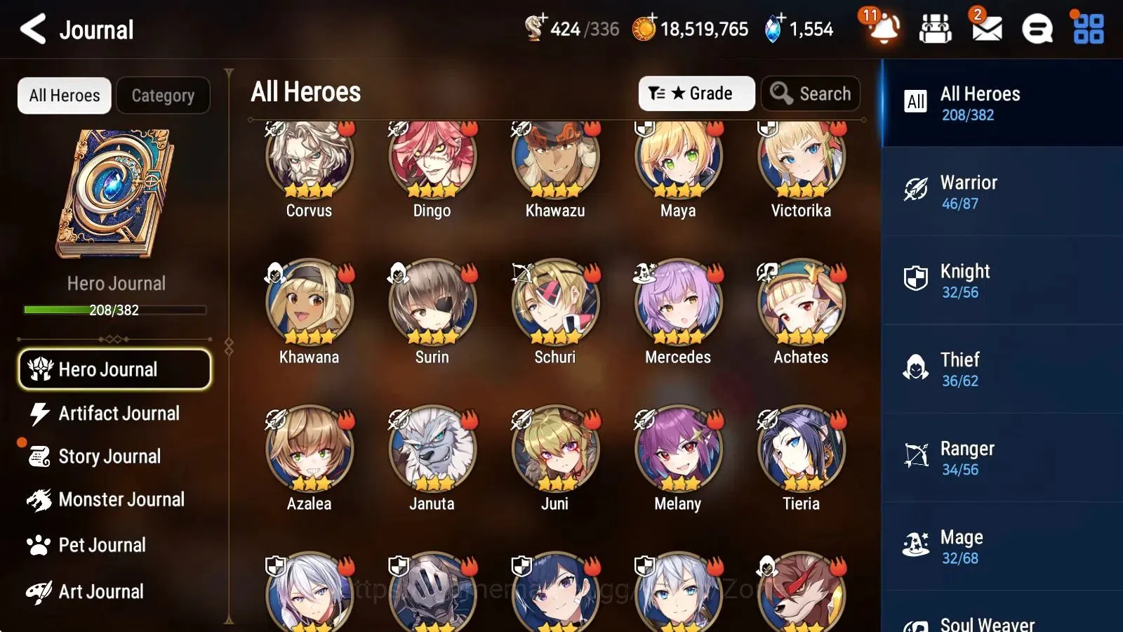 Epic Seven Accounts High-End ASIA|40 ML (TA Coli, A. Ludwig, CM Laika Etc.)|PoH ON|SS 1.5K|Automaton Tower Conquered, Abyss 20