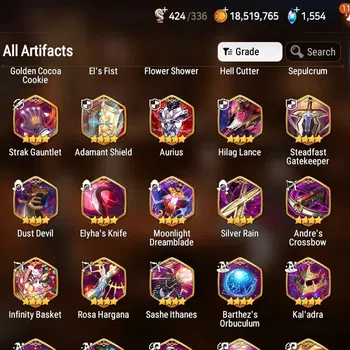 Epic Seven Accounts High-End ASIA|40 ML (TA Coli, A. Ludwig, CM Laika Etc.)|PoH ON|SS 1.5K|Automaton Tower Conquered, Abyss