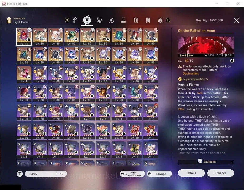 Honkai Star Rail Accounts Mid Game Asia|TL 70| 20 Limited |[SW 999,Firefly,The 6